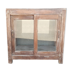 Vitrine carrée ancienne - bois