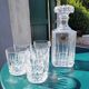Whisky decanter and 5 crystal glasses
