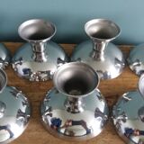 Guy Degrenne stainless steel ice cream bowls