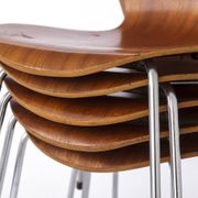 Set of 6 Vintage Stacking Chairs, 1960s, Teak - German Design