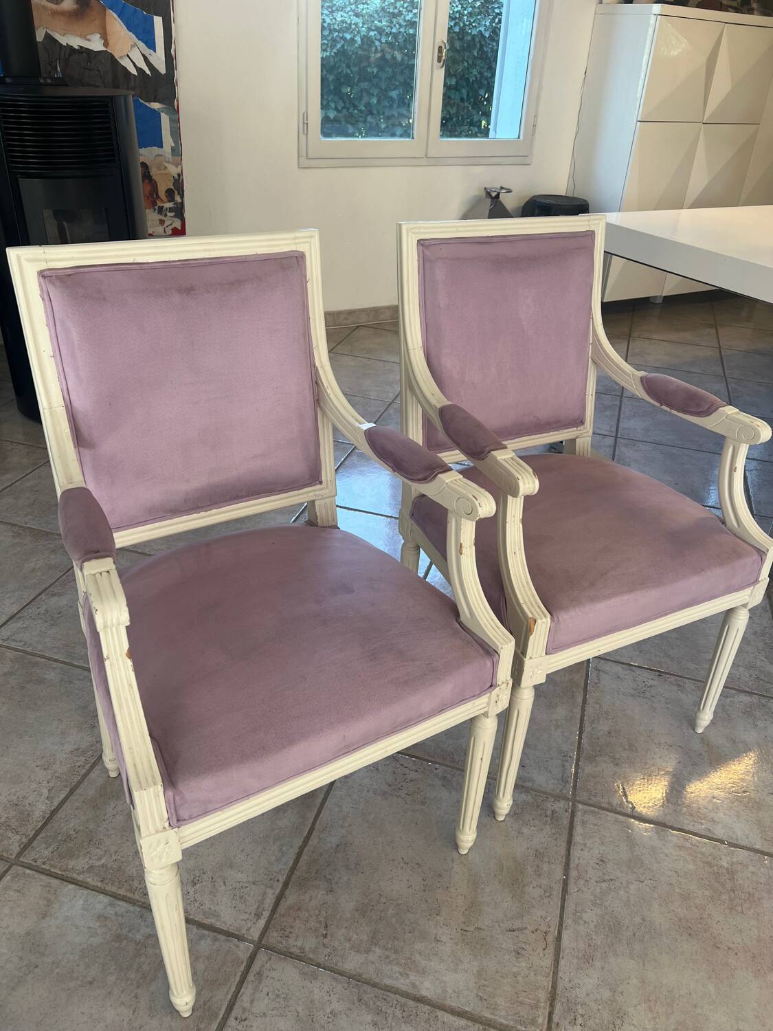 Louis XVI style armchairs