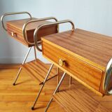 Pair of vintage modernist bedside tables