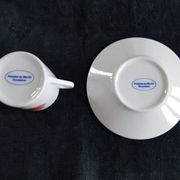 Coffee service 12 cups porcelain pattern poppy pottery of the Marais vintage 70s