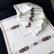 10 Vintage Basque Linen Napkins