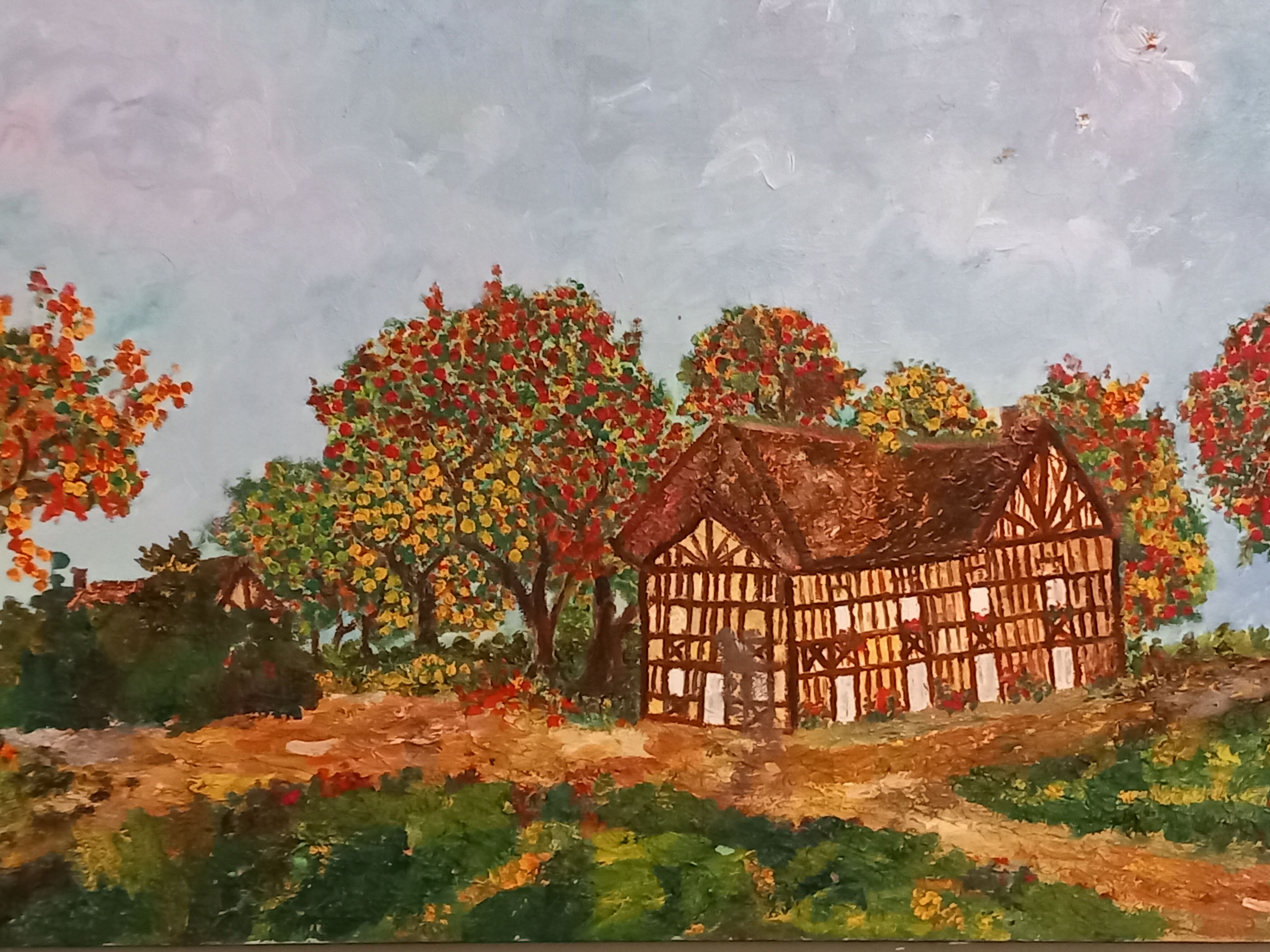 Oil on canvas-illustration