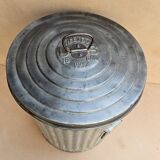 Original US Army Reeves Wheeling 1943 16 Gallon Galvanized Steel Trash Can