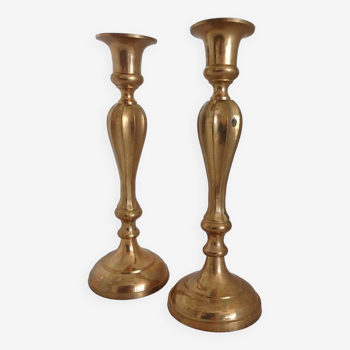 2 brass candle holders