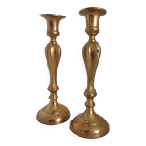 2 bougeoirs en laiton
