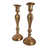 2 bougeoirs en laiton