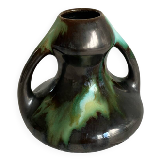 Art Nouveau earthenware soliflore from Thulin, Belgium