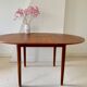 Table à manger ronde en teck design scandinave