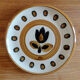 Lot 6 vintage flat plates Boch La Louvière Kimono