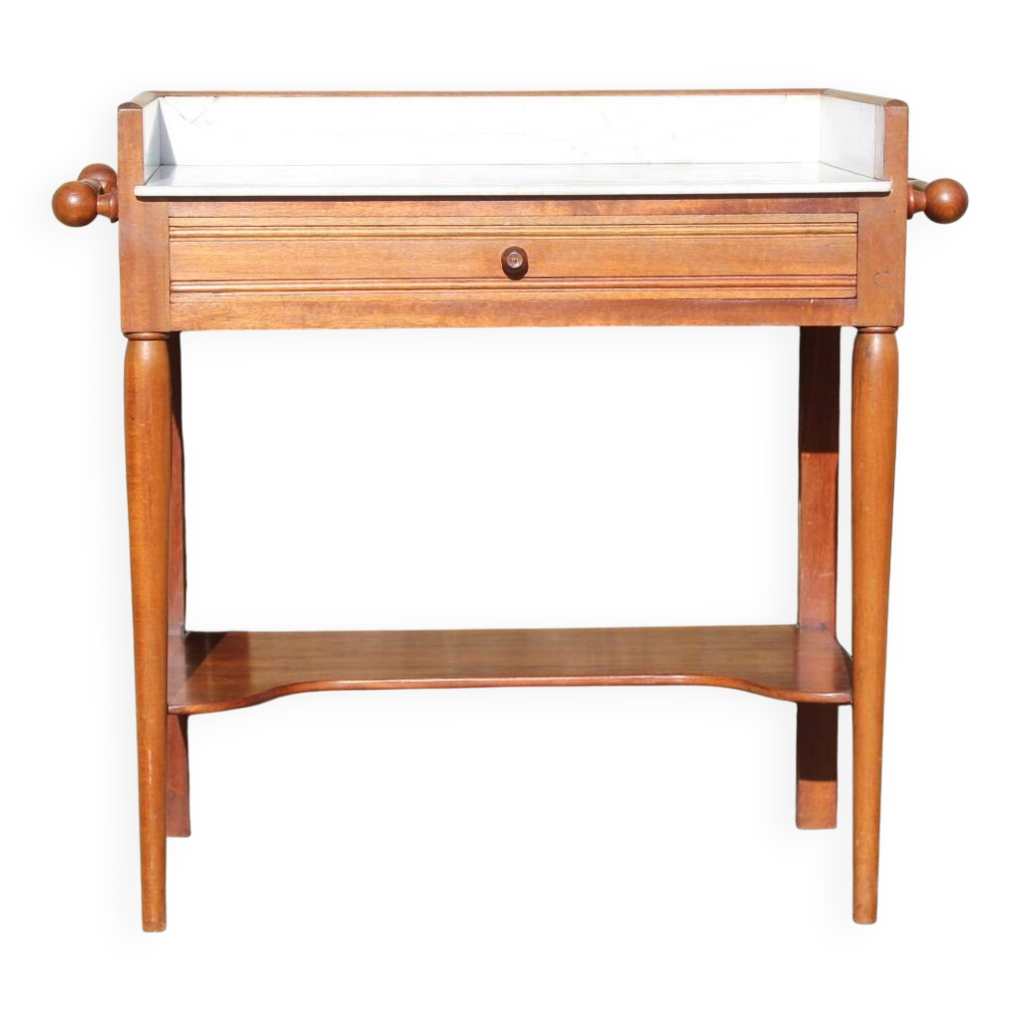 Wooden and marble dressing table