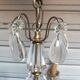 Exceptional bronze chandelier with crystal pendants in working order circa 1910