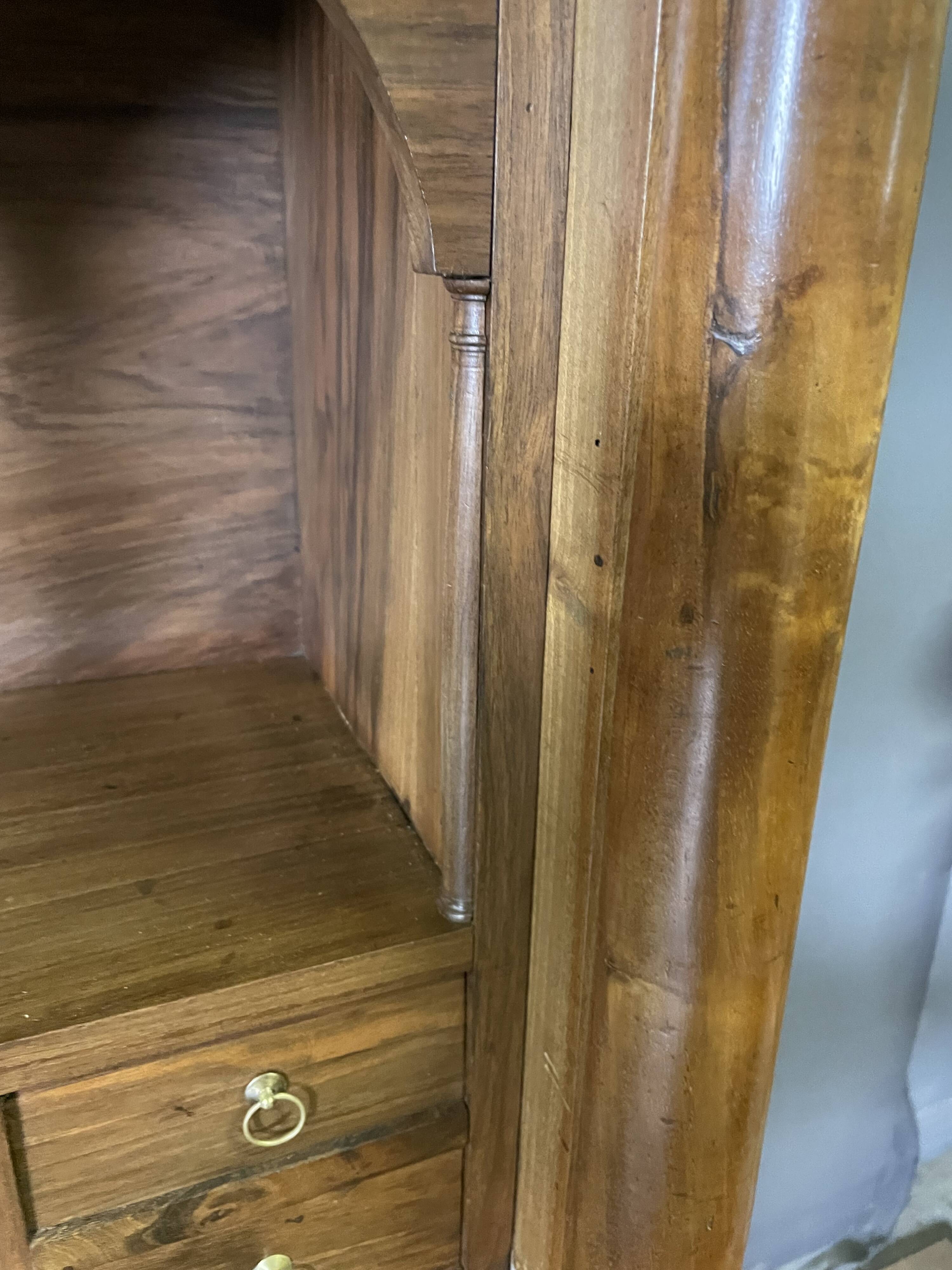 Empire period walnut secretary
