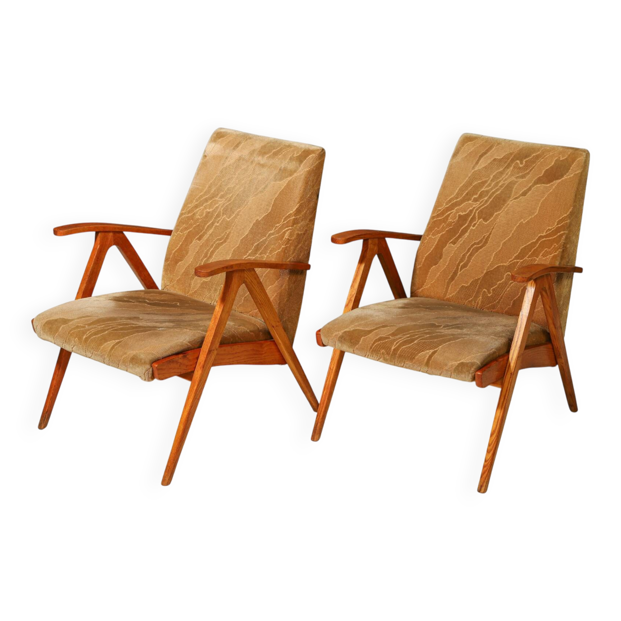 Pair of Czechoslovak armchairs, 1960's