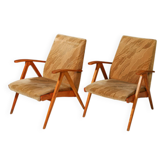 Paire de fauteuils tchécoslovaques, années 1960