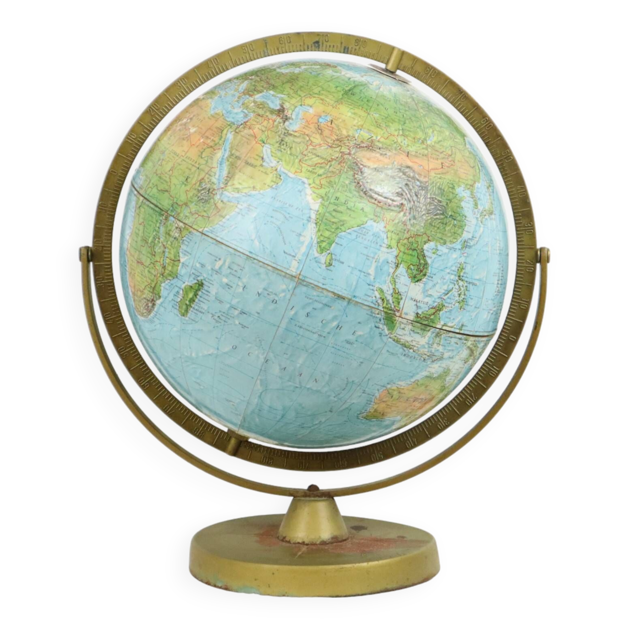 Globe Sixties Gyroscopic Globe With Relief Reader's Digest 40cm