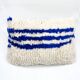 Moroccan Berber cushion cover Azilal in ecru with Majorelle blue patterns 60x4