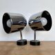 Pair of chrome Staff Leuchten wall lights - Germany 1970