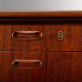 Danish vintage teak design desk by svend age madsen for hp hansen, 1960s