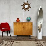 Vintage furniture werhfritz – light wood & black metal legs
