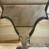 Vintage pair of marble and onyx Art Deco bookends.