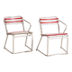 Antique outdoor stacking chairs (circa 1920). Set of 2 pieces.