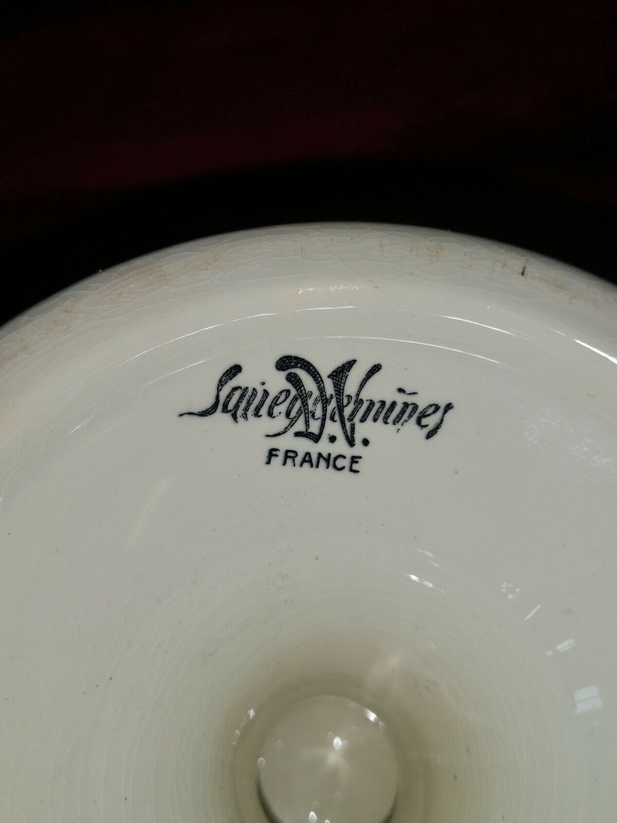 Coat of foot Sarreguemines floral decoration