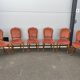 6 chairs Louis XV red style