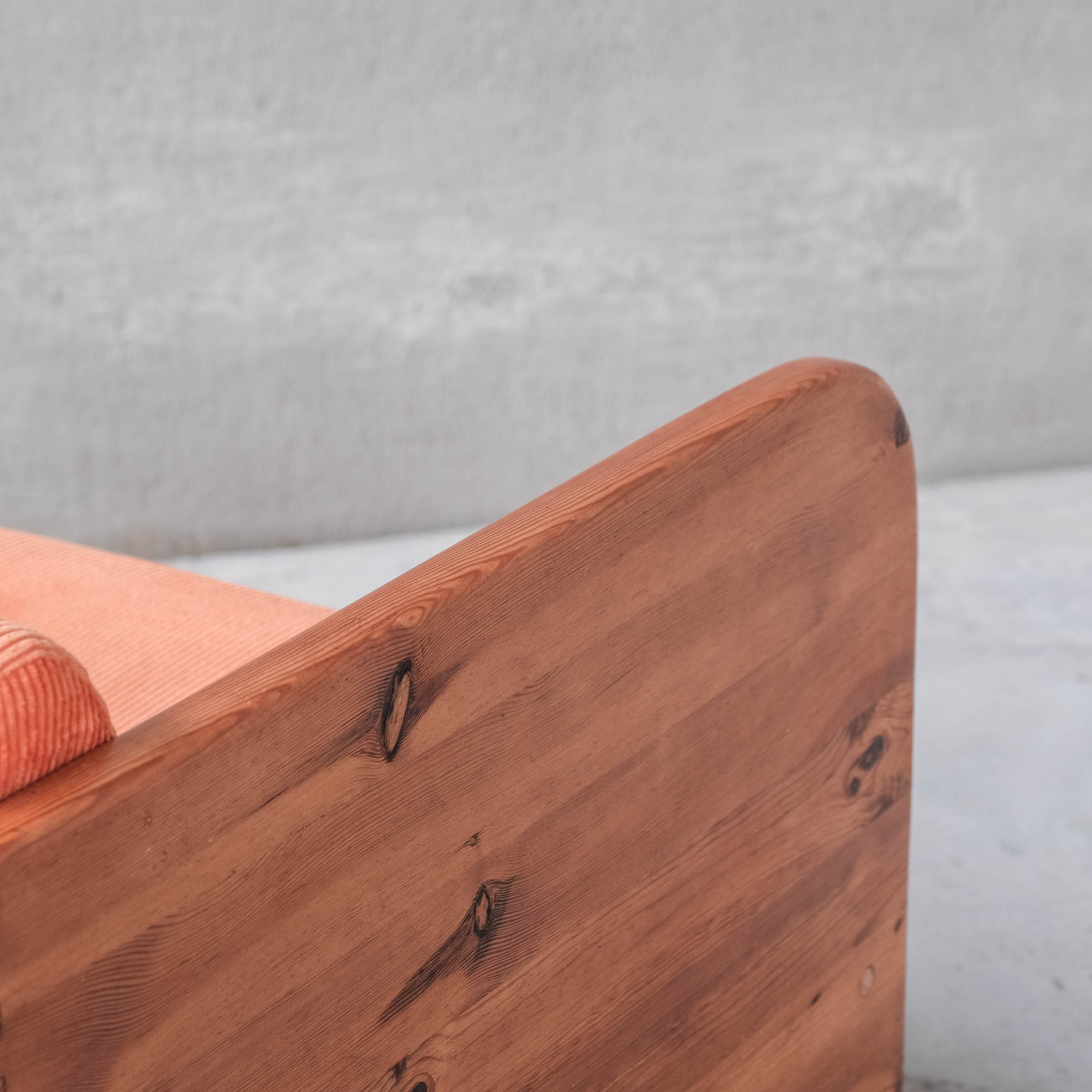 Pair of mid-century pine armchairs