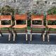Set of 4 vintage brutalist chairs by Bram Sprij, Netherlands 1960s. in beech.