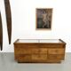 Vintage Siegel Paris workbench in oak and glass – 1950