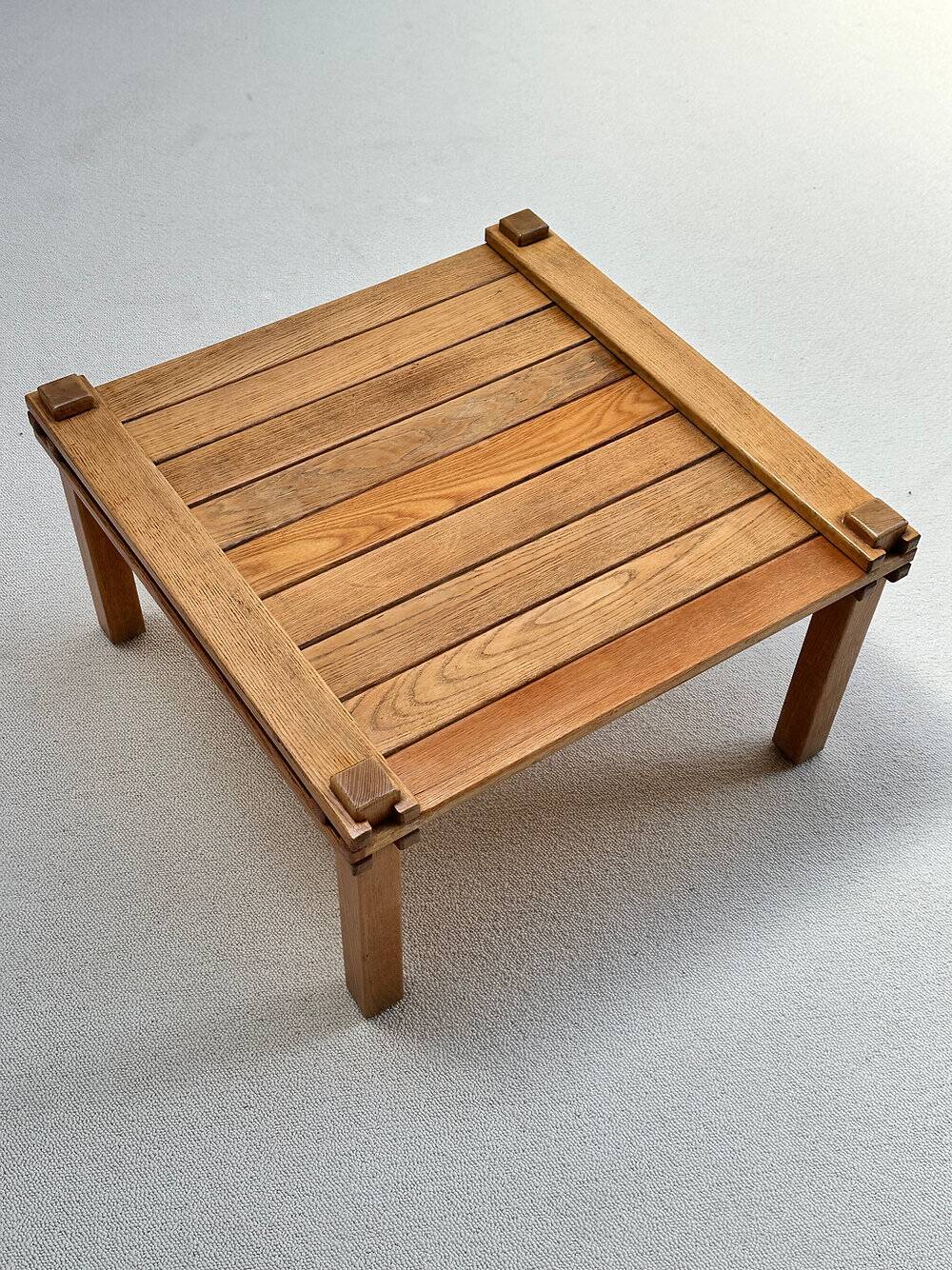 Architectural coffee table in ash 'Farmer', Gerd Lange, Bofinger
