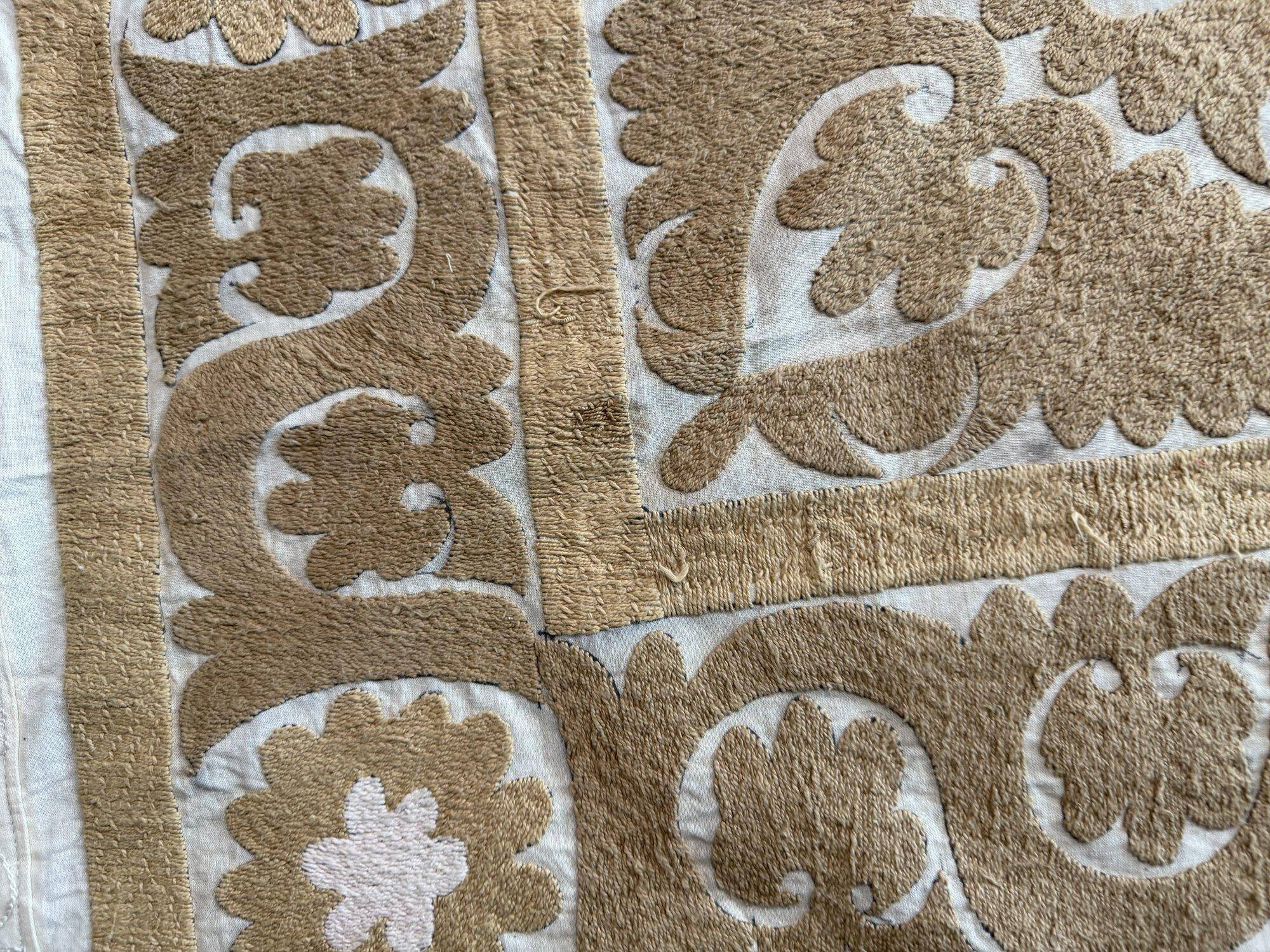 Vintage hand-embroidered tablecloth 129x138 cm