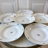 Set of 6 hollow plates Made in France registered model "Czechs" years 50-60