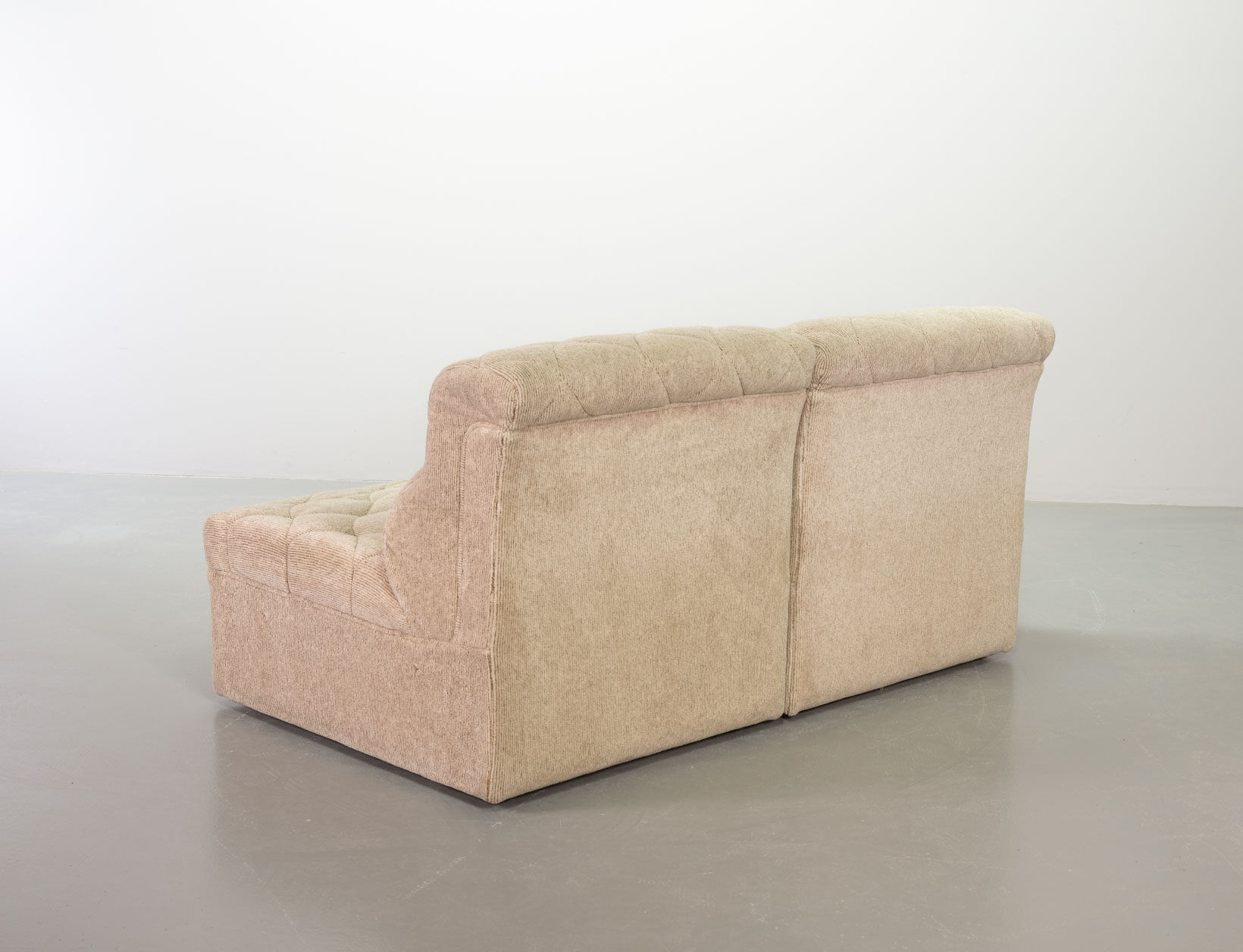 Laauser Vintage Design Velvet Modular 2-Seater Sofa, 2 Elements 1970s