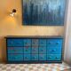 Vintage drawer unit "Workshop Blue"