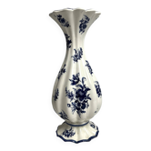 Capodimonte, blue and white ruffled vase, Italy, 20th century