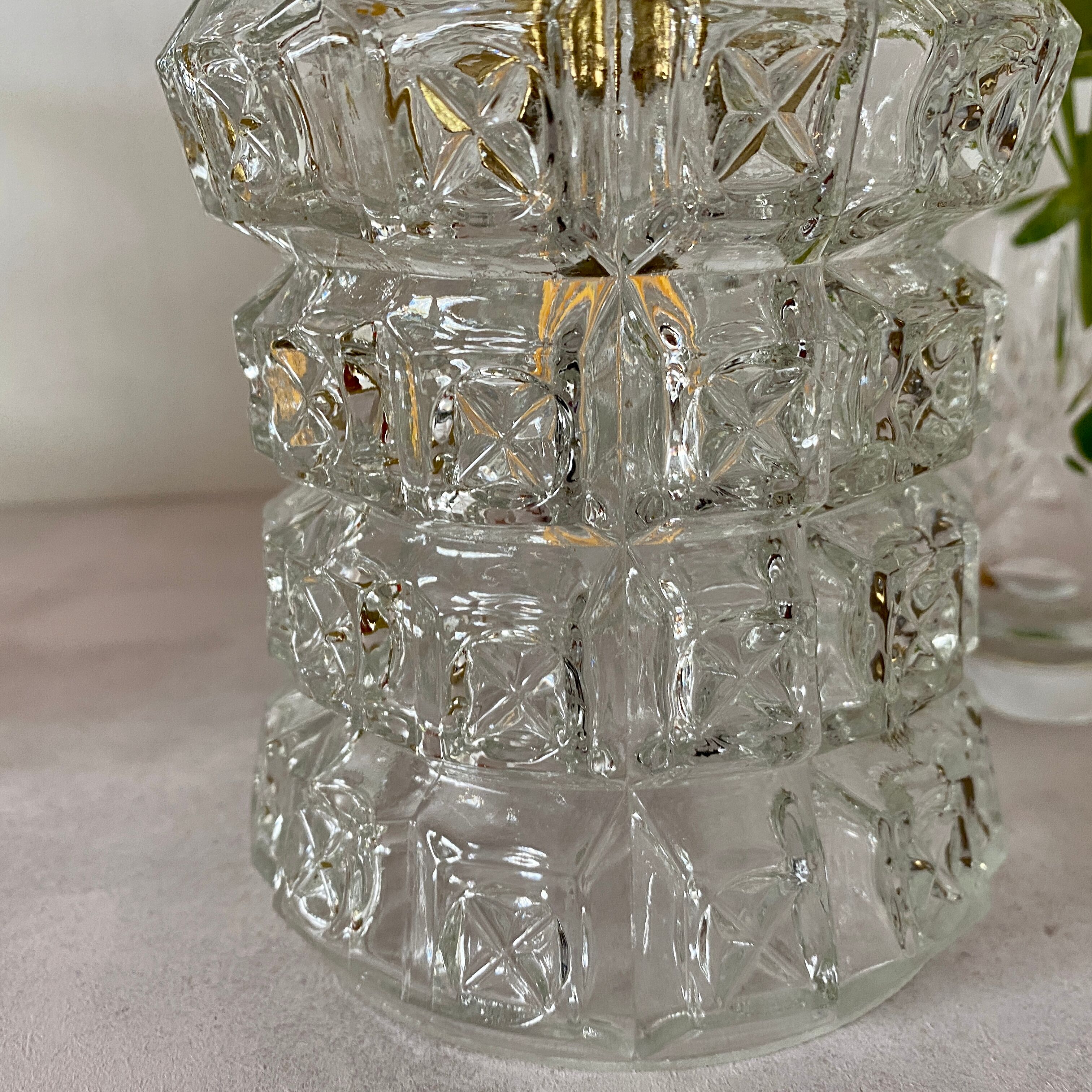 Vintage tulip walkman in molded glass