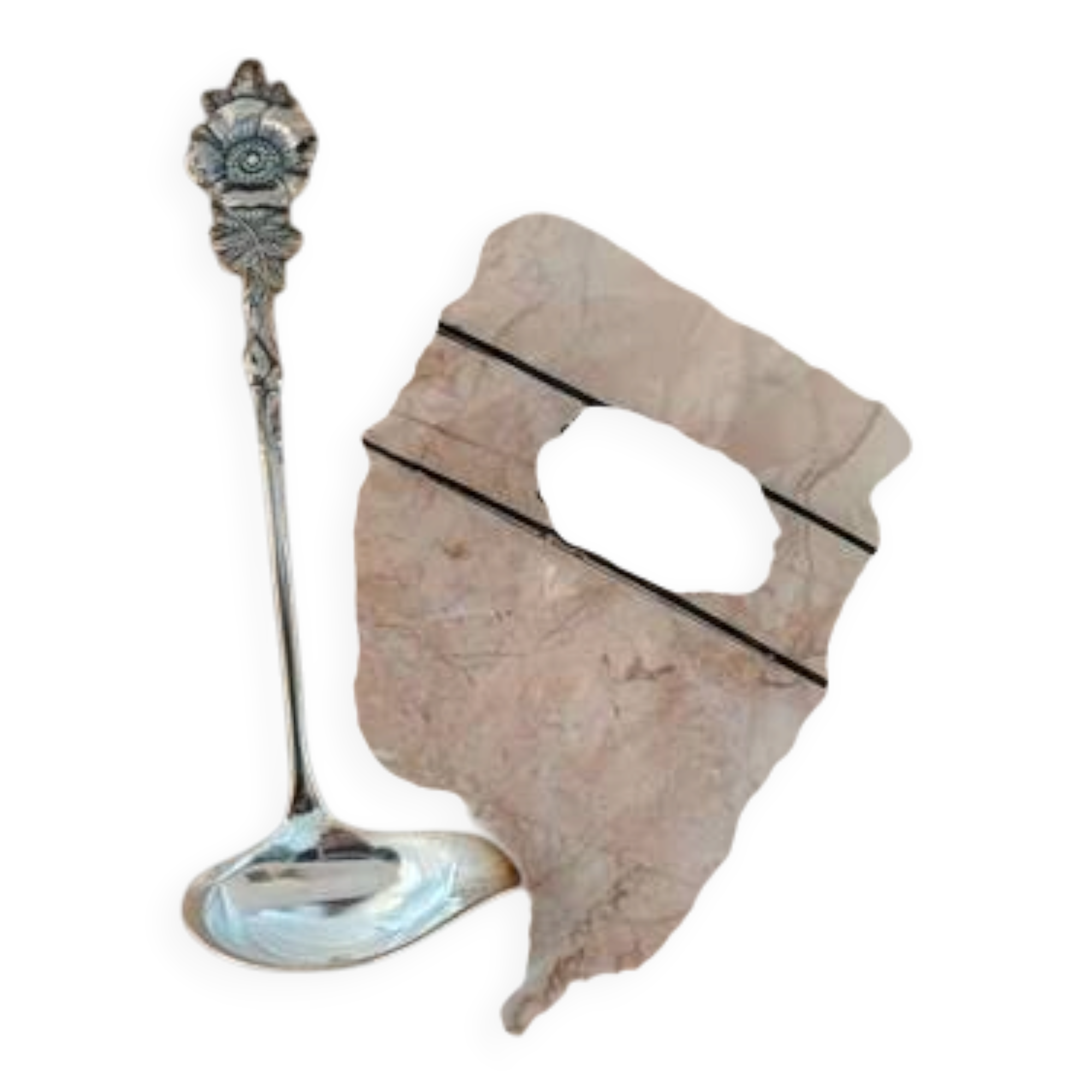 Reed & Barton silver-plated sauce spoon Harlequin