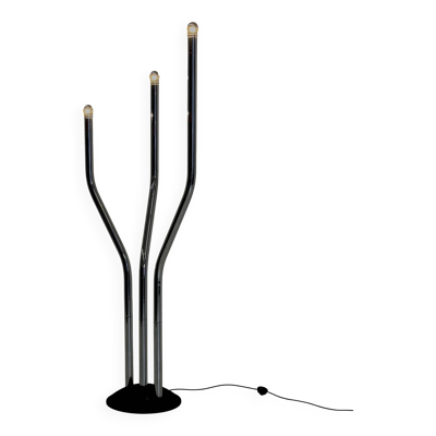 Lampadaire design à cadre tubulaire chromé par Goffredo Reggiani