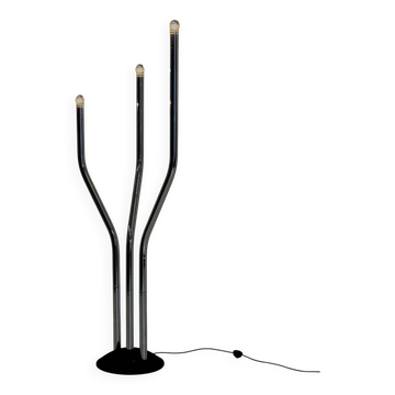 Lampadaire design à cadre tubulaire chromé par Goffredo Reggiani