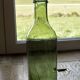Green blown glass canister