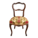 Carved walnut Napoleon III style velvet medallion chair