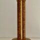 Vintage lamp Roche Bobois brass / wood veneer