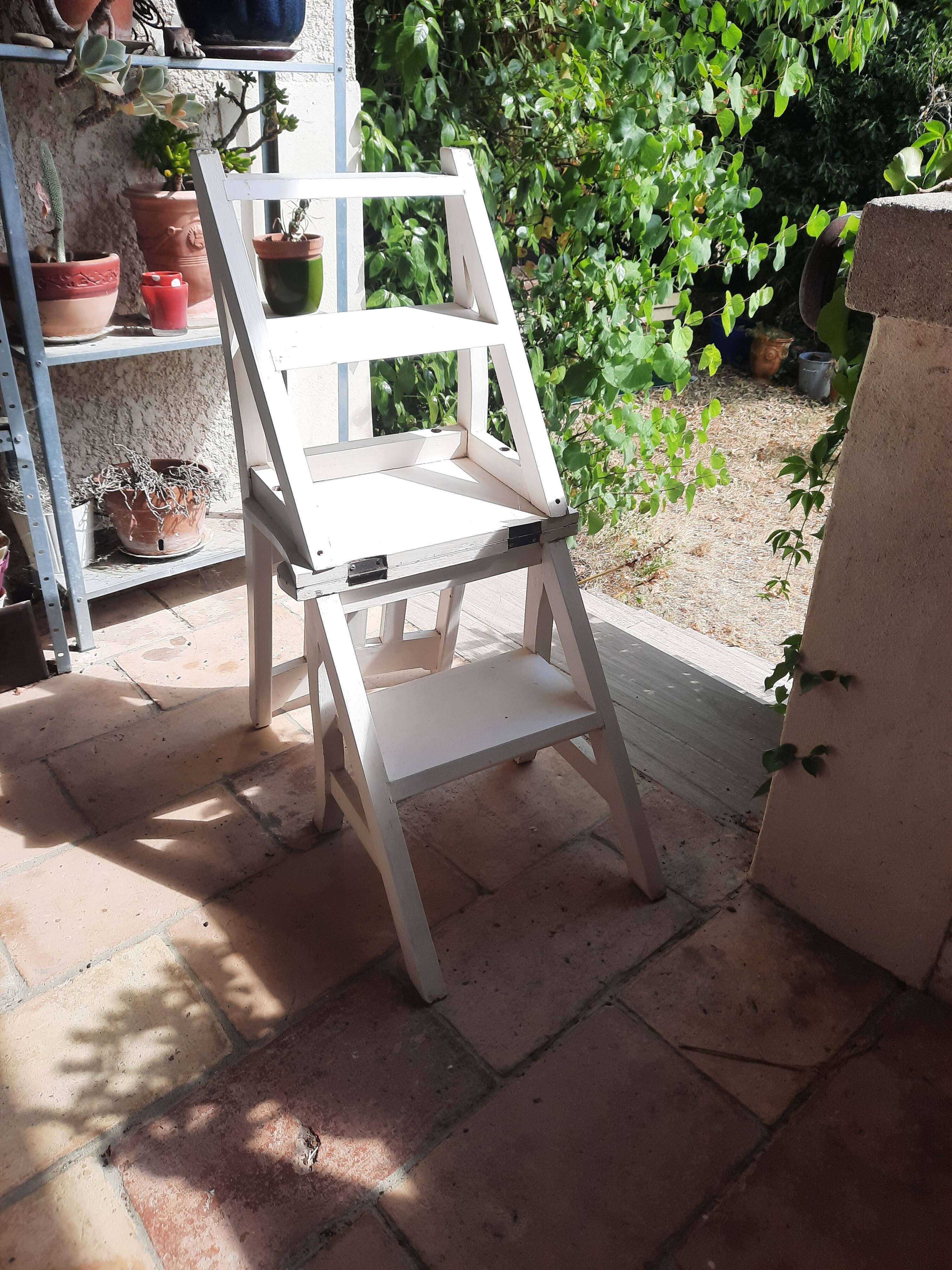step stool/library chair