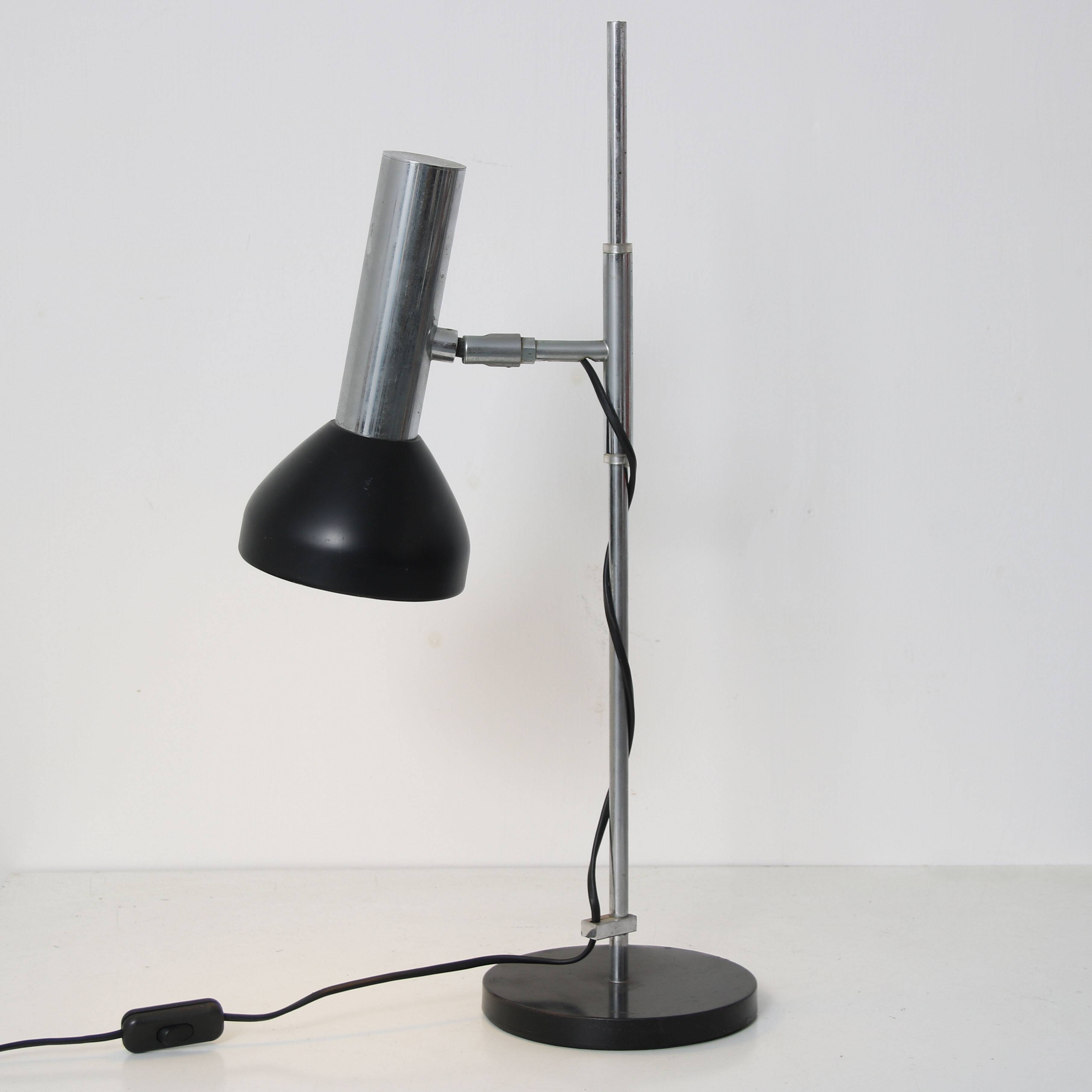 1960s Adjustable metal desk lamp from the Netherlands