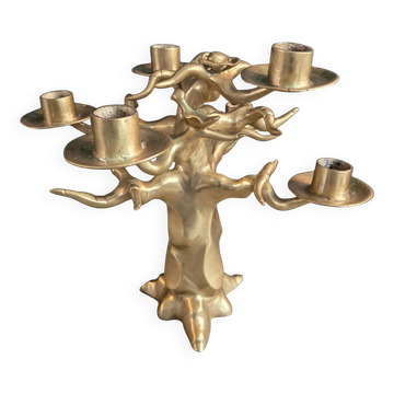 Solid brass baobab chandelier - unique piece - ref 1411