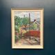 Original Swedish Oil on Canvas – “Village” by P. Agne – Signed – Vintage & Framed